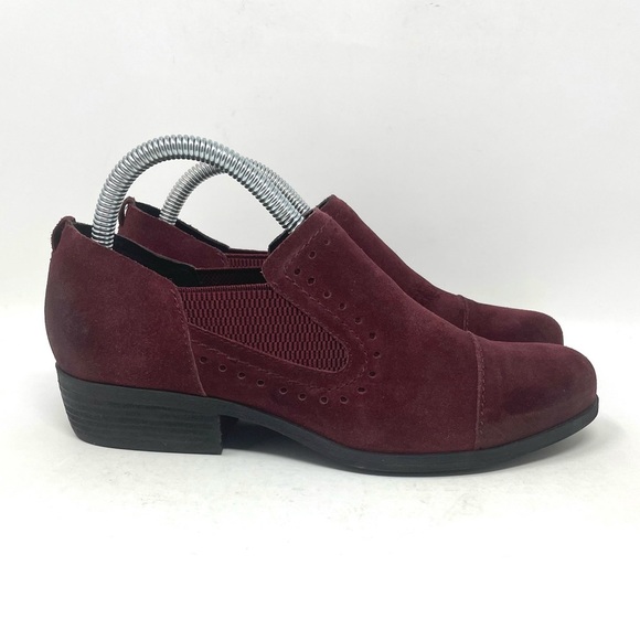 Korks‎ Leather Slip Ons Suede Maroon Womens 7.5 - Picture 1 of 8